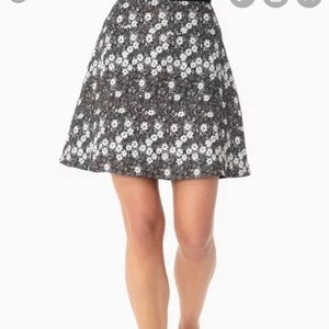 Floral print A-line skirt